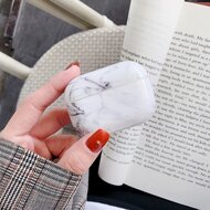 AirPods Pro / AirPods Pro 2 hoesje Marble series - hard case - Marble wit - Schokbestendig