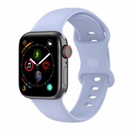 Siliconen sportbandje - Maat: M/L - Lichtpaars - Geschikt voor Apple Watch 38mm / 40mm / 41mm
