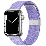 Canvas Limited Edition nylon bandje - Paars - Geschikt voor Apple Watch 42mm / 44mm / 45mm / 49mm