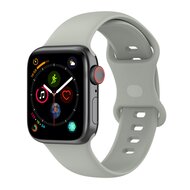 Siliconen sportbandje - Grijs - Maat: M/L - Geschikt voor Apple Watch 42mm / 44mm / 45mm / 49mm
