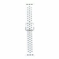 Siliconen sportband met gesp - Wit + Grijs - Geschikt voor Apple Watch 42mm / 44mm / 45mm / 49mm