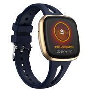 Fitbit Versa 3 & 4 / Sense 1 & 2 - Sportbandje druppel design - Large - Donkerblauw