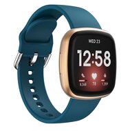 Fitbit Versa 3 & 4 / Sense 1 & 2 - Siliconen bandje - Blauwgroen