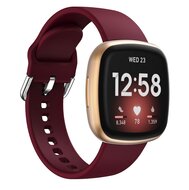 Fitbit Versa 3 & 4 / Sense 1 & 2 - Siliconen bandje - Wijnrood