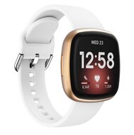 Fitbit Versa 3 & 4 / Sense 1 & 2 - Siliconen bandje - Wit