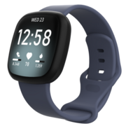 Fitbit Versa 3 & 4 / Sense 1 & 2 Sportbandje - Grijsblauw - Maat: S/M