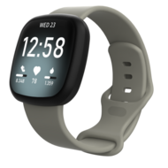 Fitbit Versa 3 & 4 / Sense 1 & 2 Sportbandje - Grijs - Maat: S/M