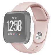 Fitbit Versa 1 / 2 & Lite siliconen bandje - Maat: Small - Zand roze