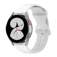 Solid color sportband - Wit - Samsung Galaxy Watch 4 - 40mm & 44mm