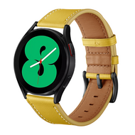 lederen bandje - Geel - Samsung Galaxy Watch 4 - 40mm & 44mm