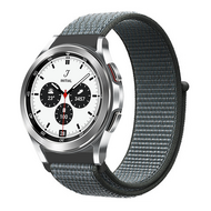 Sport Loop nylon bandje - Donkergrijs / blauw gemêleerd - Samsung Galaxy Watch 4 Classic - 42mm / 46mm