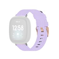 Fitbit Versa 3 & Sense 1 - Canvas nylon bandje - Lila