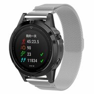 Milanese bandje -Zilver - Garmin Fenix 7 / 6 / 5