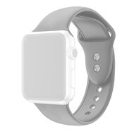 Siliconen sportbandje - Grijs - Dubbele druksluiting - Geschikt voor Apple Watch 38mm / 40mm / 41mm