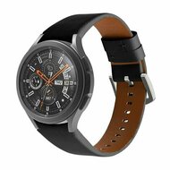 leren bandje - Zwart - Samsung Galaxy Watch 6 - 40mm & 44mm