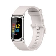 FitBit Charge 5 & 6 Extra soft siliconen bandje - Lichtgrijs + zilveren connector