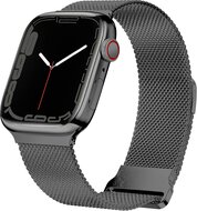 Milanese band - Zwart - Extra sterke magneet - Geschikt voor Apple Watch 42mm / 44mm / 45mm / 49mm