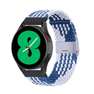 Garmin Venu 2 & 3 - Braided nylon bandje - Blauw / wit