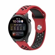 Sport Edition siliconen band - Rood + zwart - Huawei Watch GT 2 / GT 3 / GT 4 - 46mm