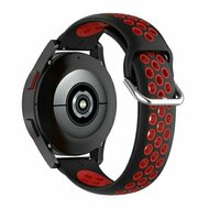 Siliconen sportbandje met gesp - Zwart + rood - Huawei Watch GT 2 / GT 3 / GT 4 - 46mm