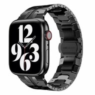 Stalen schakelband - Zwart - Geschikt voor Apple watch 42mm / 44mm / 45mm / 49mm