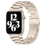 Stalen schakelband - Starlight / Sterrenlicht - Geschikt voor Apple watch 42mm / 44mm / 45mm / 49mm